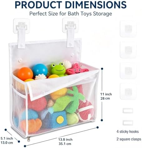 Bathtub Toy Storage, Quick Access Bath Toy Holder - Image 3