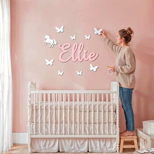 Custom Name Sign with Thematic Decorative Wall Shapes Nursery Name Sign - Image 2