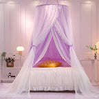 VETHIN Double Layer Princess Round Dome Canopy Bed Curtain - Image 3