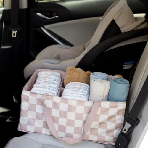 Tiny Twinkle Diaper Caddy Organizer | Foldable Baby Storage Basket - Image 6