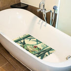 Bathtub Mat Non Slip 26.8x15.1In, Bamboo Green Frog Bath Mat - Image 5