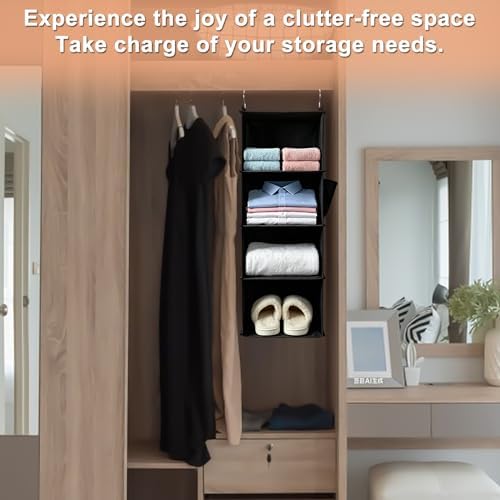 Hanging Closet Organizer and Shelves, 4 Shelves - Image 5