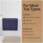 GORILLA GRIP Bath Tub Shower Mat, Bathtub Floor Liner, 35x16 Navy Opaque - Image 5
