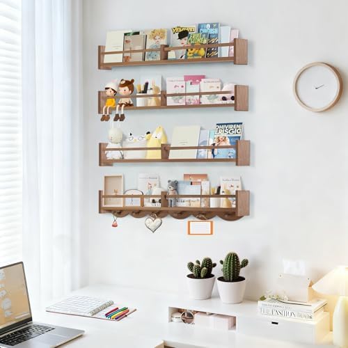 34Inch Nursery Book Shelves Wall Mounted, Floating Book Shelf - Image 4