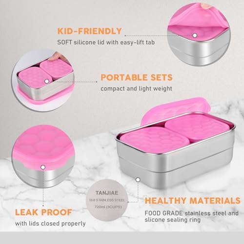 Tanjiae Small Stainless Steel Lunch Containers - Image 3