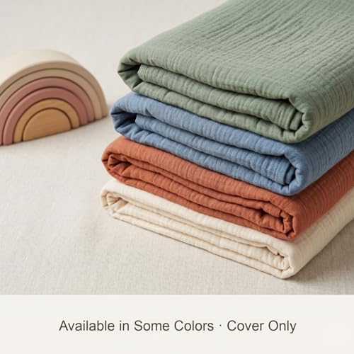 guruixu Muslin Baby Lounger Cover 2 Pack, 100% Cotton Infant Lounger Cover - Image 5