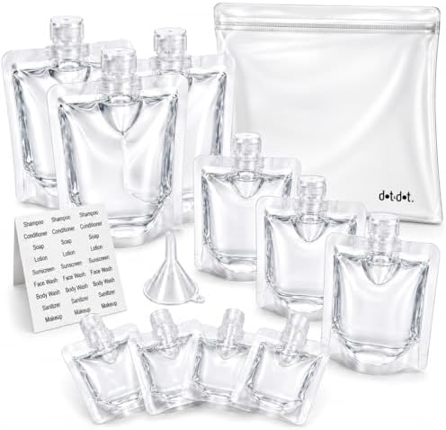 Travel Pouches for Toiletries, 13 Pack TSA Approved Refillable Travel Liquid - Image 2