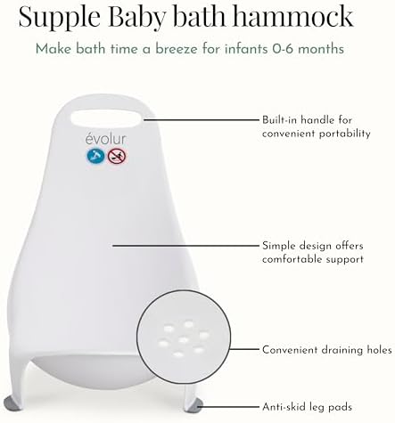 Evolur Supple Baby Bath Hammock – Portable Infant Bath Support - Image 5