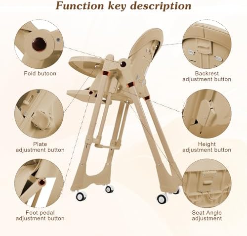 3-in-1 Baby High Chair with Soothing Rocker | Convertible Baby High Chair - Image 5