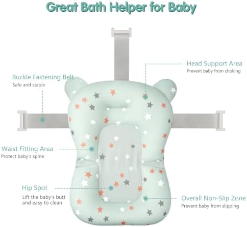 Colorlife Baby Bath Seat Support Net Infant Bathing Seat Support Mat, - Image 4