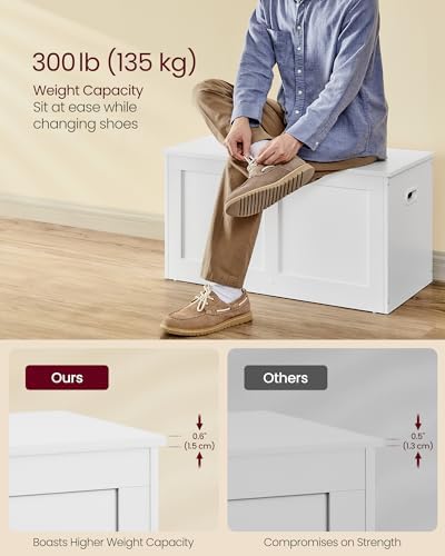 VASAGLE Storage Chest with 2 Safety Hinges, 15.7 x 31.5 x 18.3 Inches - Image 5