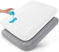 Pack and Play Sheets Fitted Quilted Waterproof Protector, 2 Pack Pad Covers by Bilobanbabybedding