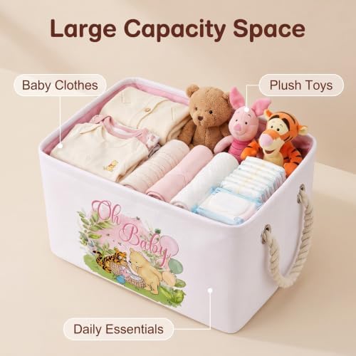 3Pcs Winnie Bear Baby Storage Basket - Image 7