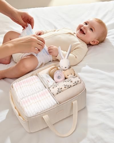 Baby Diaper Caddy Organizer for Wipes, Diapers Storage Basket - Image 6