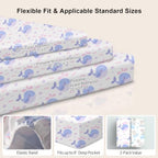 Pack N Play Sheets Fitted, Mini Crib Sheets, Breathable Soft Unisex Playard - Image 3