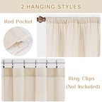 ASPMIZ Farmhouse Valances for Windows, 52x18 Inches, 1 Panel - Image 4