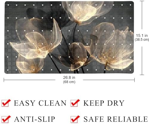 Shower Mat Bathtub Mat, 26.8x15.1 inch, Non-Slip Bath Mat - Image 4