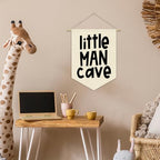 Playroom Decor, Little Man Cave Canvas Banner, Boys Room Wall Hanging Pennant - Image 3