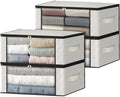 HomeHacks 4-Pack Clothes Organizer Storage Bags, 35L Storage Bins by HomeHacks