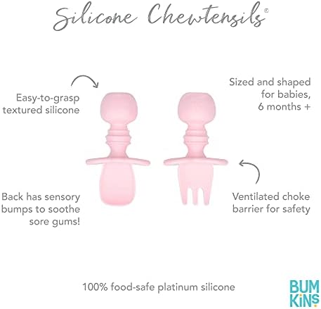 Bumkins Baby Utensils Set, Chewtensils Silicone Spoons - Image 5