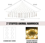 CERETIA Stuffed Animal Hammock Corner Plushie Net Storage, 2 Packs White - Image 5