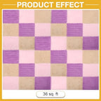 ZENOWICK 36 Pcs Plush Interlocking Carpet Tiles, Puzzle Play Mats - Image 5