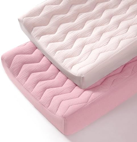 lulumoon Muslin Changing Pad Cover: Quilted Cotton Gentle on Baby's Skin by Lulumoon