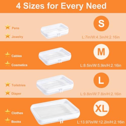 Clear Hard Shell Zipper Case, Crush-Proof Clear Zipper Pouches, TSA Approved - Image 6