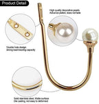 6 Pack Curtain Holdbacks Wall Mounted Curtain Tiebacks Hooks Plastic Pearl U - Image 6