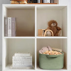 Cute Green Woven Basket, Empty Gift Basket - Image 6