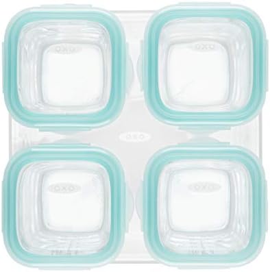 OXO Tot Glass Baby Blocks Food Storage Containers, 4 oz - Image 2