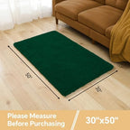 Polyester Bathroom Rug 30"x50" Verdant Green, Large Soft Bath Mat - Image 2