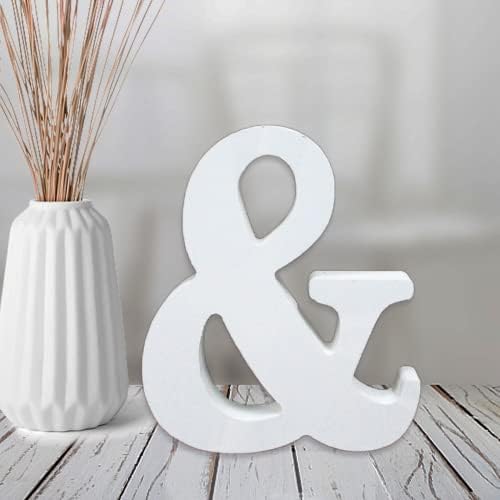 AOCEAN 4 Inch White Wood Letters Unfinished Wood Letters by AOCEAN