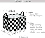 Rectang Checkered Flag Storage Basket Gift Shelf Basket Storage Bin, Nursery - Image 2