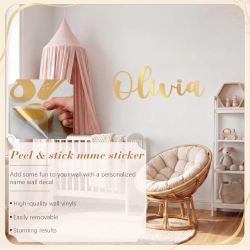 Boao Personalized Name Letter Wall Decal, Elegant Script, Extra Larger - Image 3
