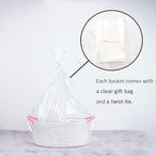 White and Pink Cotton Rope Gift Basket - Image 2