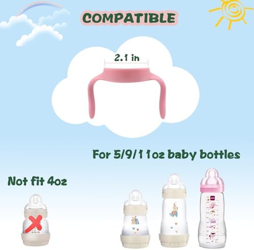 Baby Bottle Handles Compatible for Mam Bottles, Feeding Bottles Holder - Image 2
