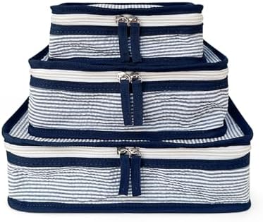 Seersucker Packing Cubes, 3 Pack Blank by BLANKSMALL
