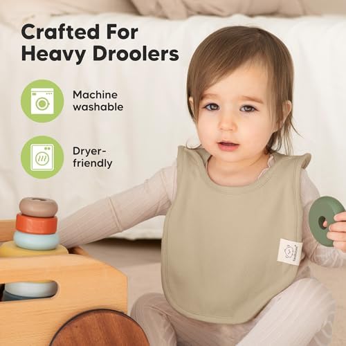 KeaBabies 8-Pack Bibs for Baby Girls, Pullover Baby Bibs - Image 6