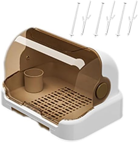Baby Bottle Drying Rack with Transparent Lid Large Capacity Dustproof Easy to by PAPABALLC