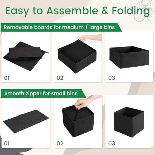 Criusia Drawer Organizer Clothes, 24 Pack Underwear Drawer Organizers, Foldable - Image 7