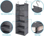MAX Houser 5 Shelf Foldable Hanging Closet Organizer, Cloth Hanging Shelf - Image 4
