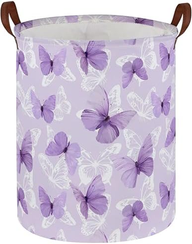 Kids Laundry Hamper, Butterfly Laundry Basket Collapsible Girls Storage Baskets by Sanjiaofen
