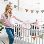 Oudain 2 Pcs Pennant Banner Flags Nursery Garland Triangle, Rich Color - Image 4