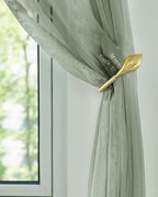 Gold Curtain Holdbacks 2 Pack, Calla Lily Metal Tiebacks Wall Mounted by SDGINAHOMEIMPROVEMENT