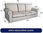 PureFit Stretch Couch Covers for Sofa Large Sofa Slipcovers Peacock Blue - Image 6