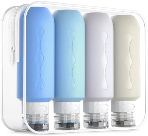 Gemice Travel Bottles for Toiletries, Tsa Approved Travel 6oz Size Containers by GemiceBeautyTools