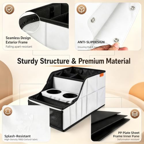 Car Seat Organizer Back Front Captains Seats Storage Travel - Image 3