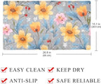 Shower Mat Non Slip 26.8 x 15.1 Inches, Floral Design Bathtub Mat Shower Stall - Image 4