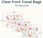 Tiny Twinkle Diaper Bag Organizing Pouches|3 Pack Mess-Proof Clear Front Travel - Image 4